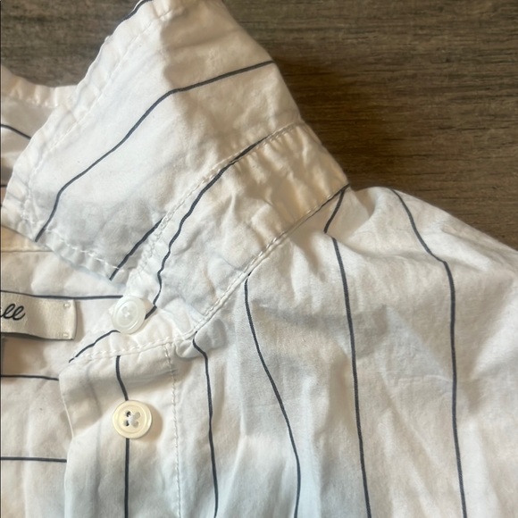 Madewell White Long Sleeve Mandarin Collar Shirt - Picture 4 of 8